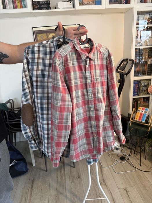 2× koszula męska casual w kratę – komplet – cena 80 zł