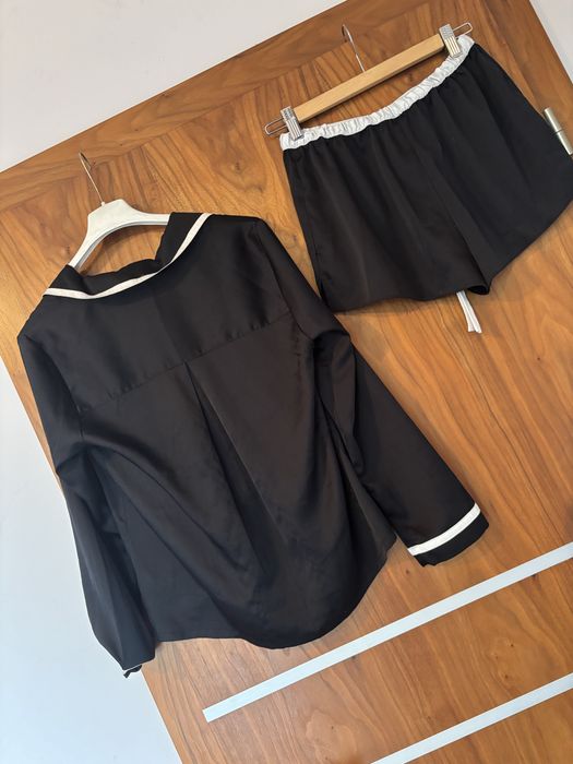 Komplet piżama satynowa czarna Kate Spade r.XS