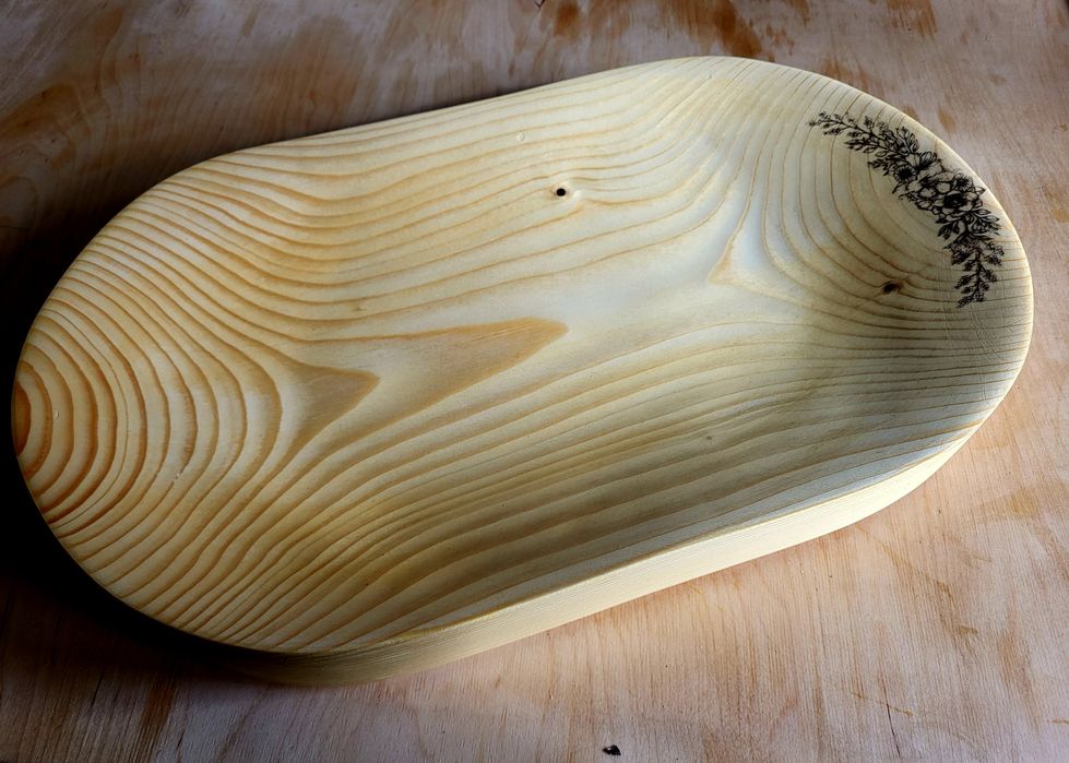 Koryto KORYTKO ozdobne drewniane na mięso I grilla