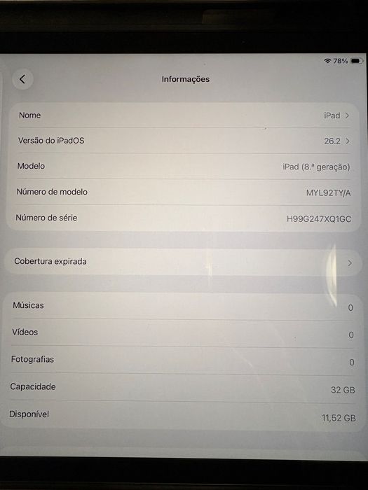 iPad 8ª Geração 32GB