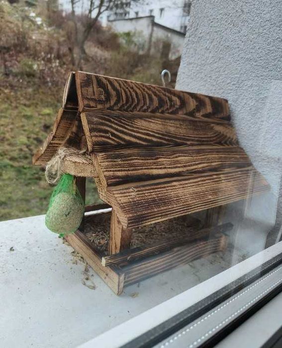 Duży karmnik dla ptaków budka dekoracja ogród taras dom