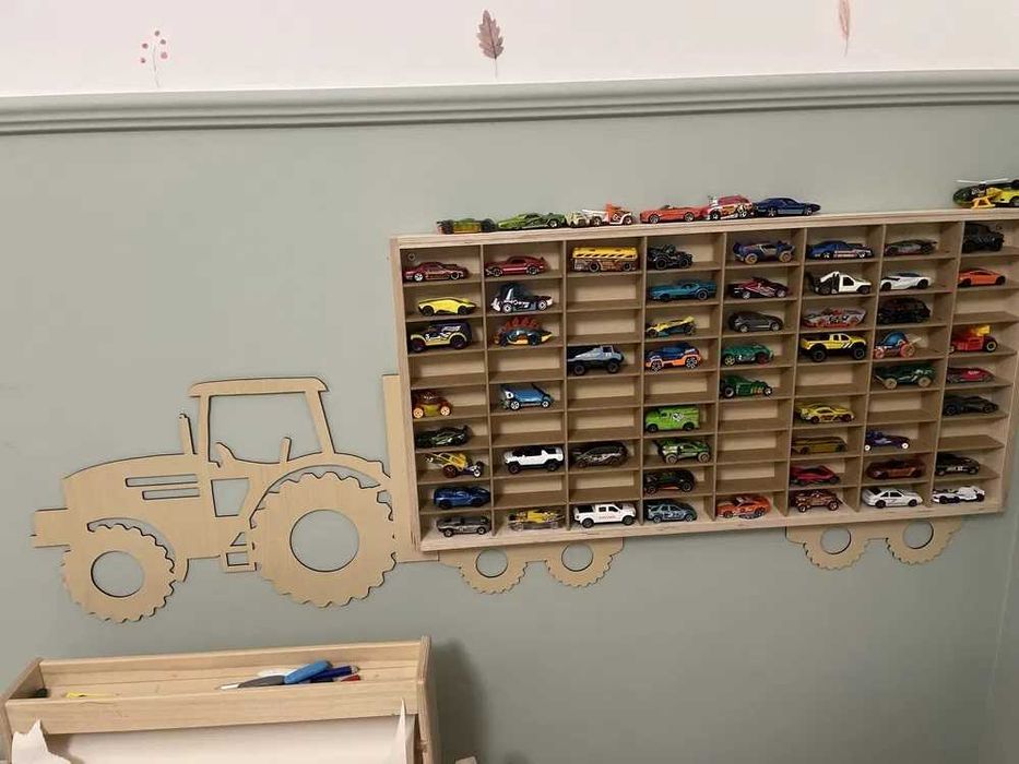 PÓŁKA regał KOPARKA na resoraki HOT WHEELS autka