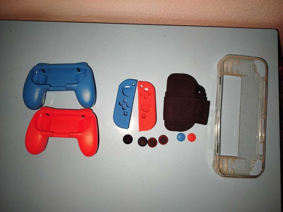 Nintendo Switch OLED branca + 3 jogos+acessórios +cartão microSD 128GB