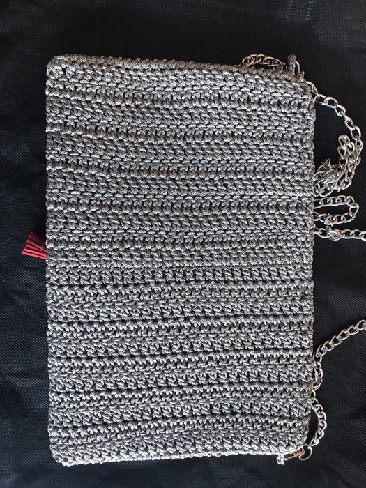 Mala / Pochette artesanal em crochet.