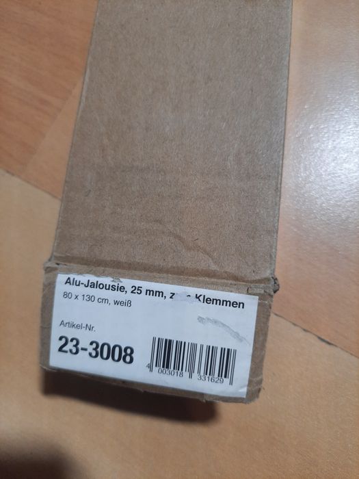 Żaluzja aluminiowa 25mm 80x130cm biała