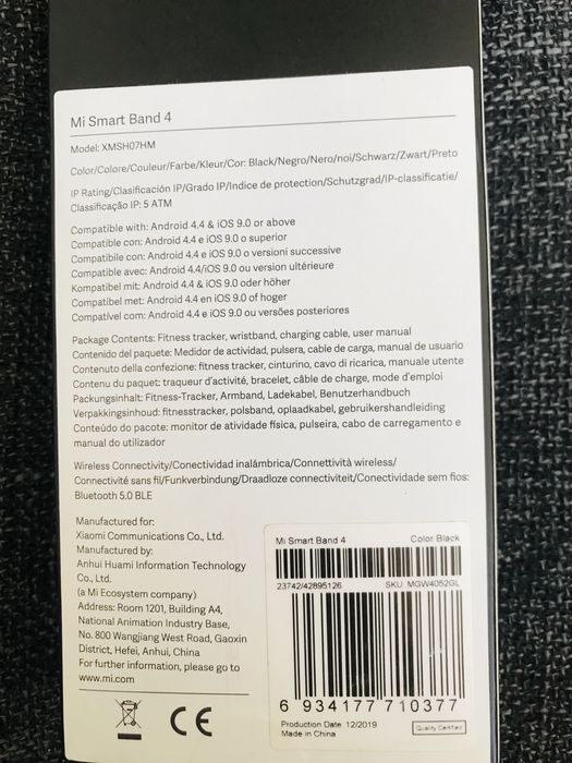 Relógio Xiaomi mi smart band 4