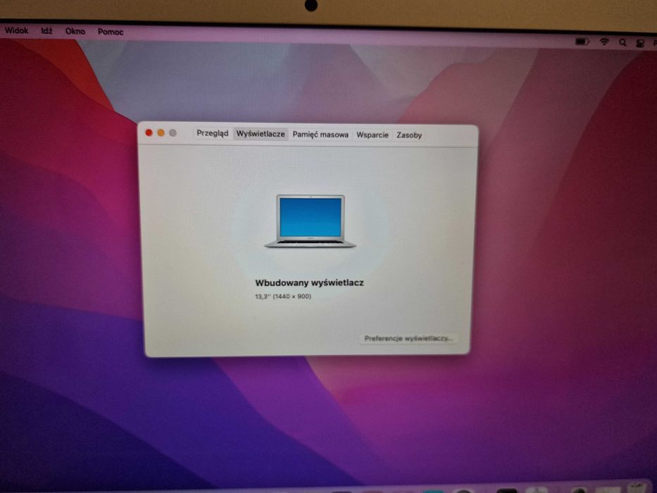 Macbook Air 13 2017/ i5 1.80 GHz/ 8GB/ 128GB/ Bateria serwis