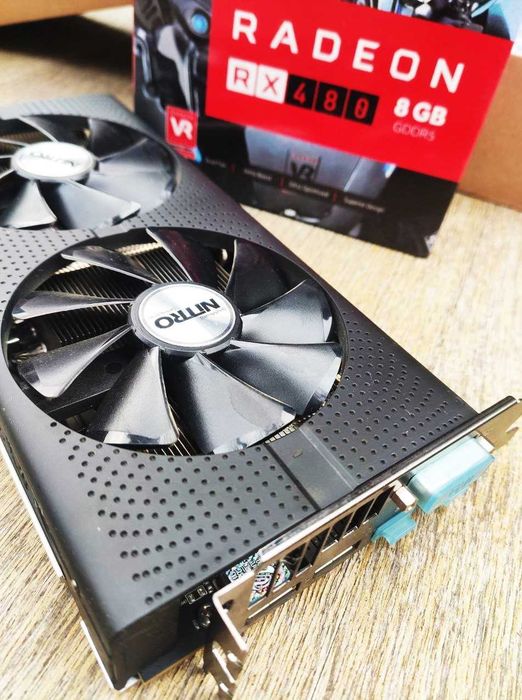 игровая Sapphire Nitro+ RX 480 8Gb состояние норм ОС версия