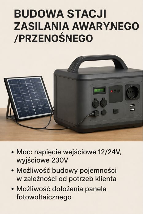 Przenosny bank energi. Awaryjna stacja zasilania