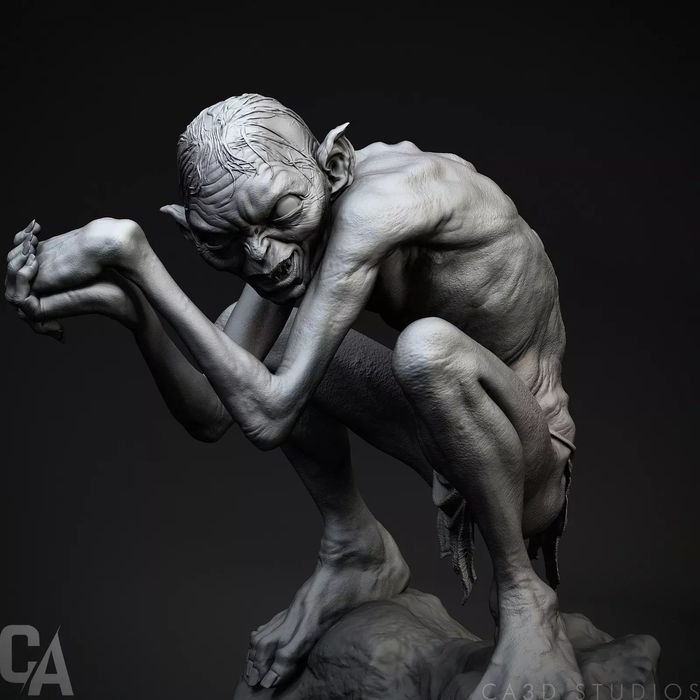 Figurka 3D  Gollum– Fan Art, druk 16K