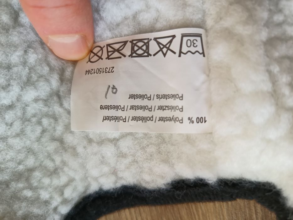 Zimowe ocieplane ubranko dla psa kurtka bluza khaki w łaty