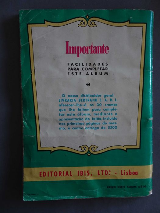 Caderneta de cromos - História Natural (Faltam 27 cromos)