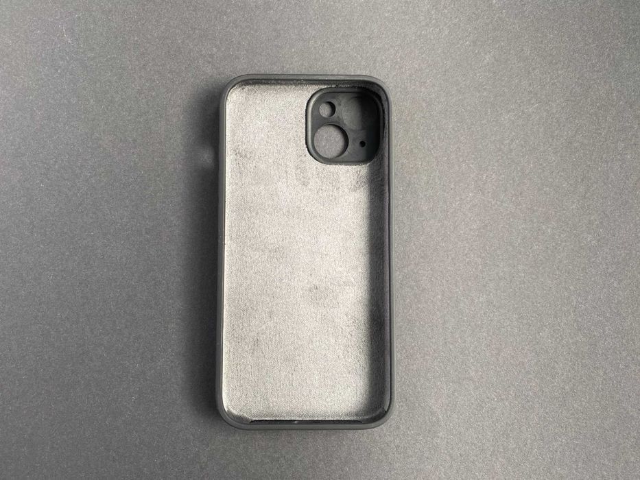 Etui do Apple iPhone 14 Silicone Case (сzarne) + szkło hartowane 9H 9D