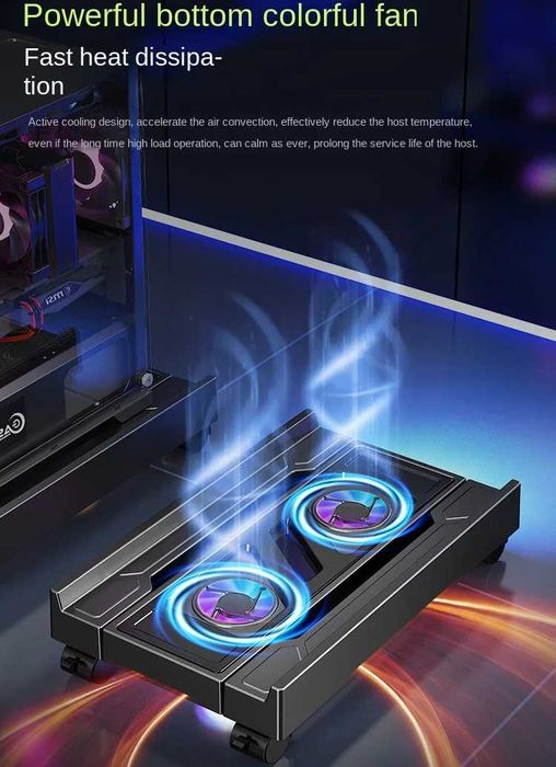 Охлаждающая подставка для ПК/Системного Блока  (с 2Х RGB кулерами)