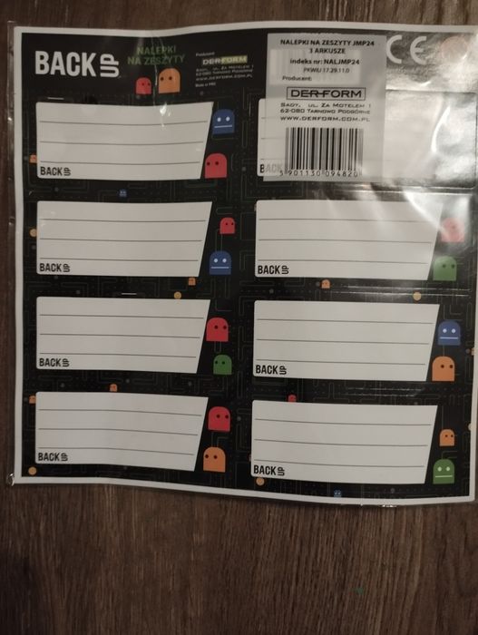 Naklejki na zeszyty