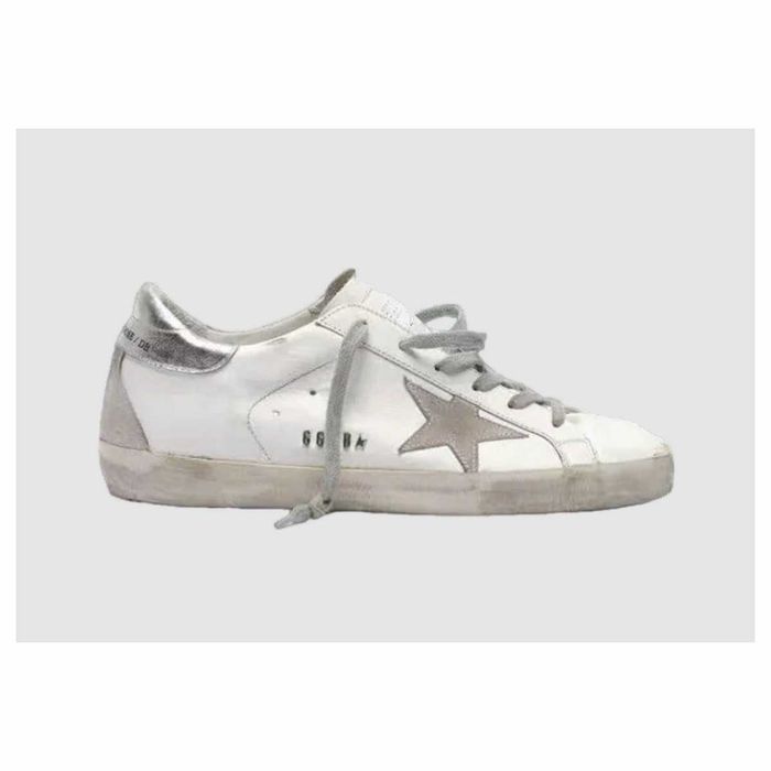 Кеди Golden Goose Superstar Sneakers White and Silver Leather