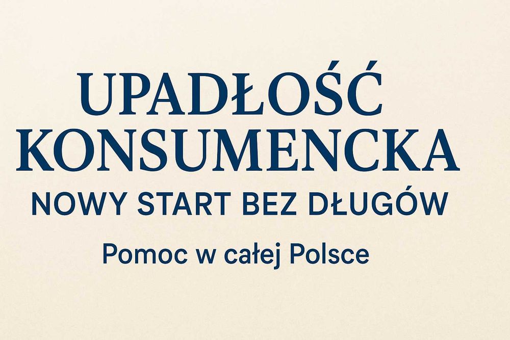 Upadłość konsumencka - pomoc w całej Polsce/Skutecznie i Dyskretnie