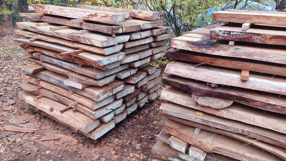 Dębina tarcica dębowa dł. 125  gr. 5  i 7 cm  sucha