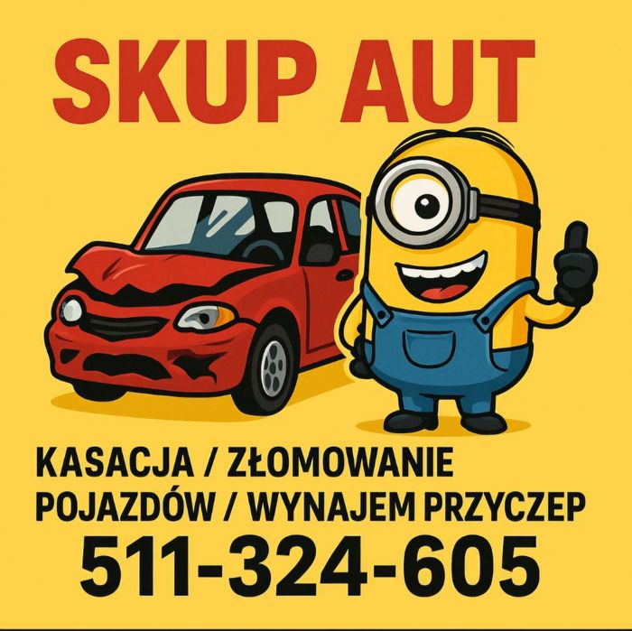 Kasacja złomowanie pojazdów 7 dni w tygodniu busy dostawcze osobowe