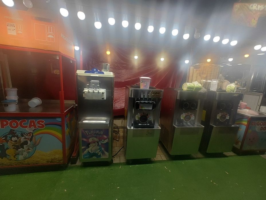 Relote de farturas e maquinas de gelados algodao e pepocas