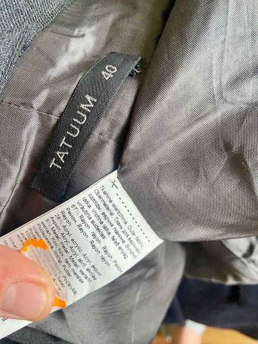Rayon tatuum zakiet marynarka narzutka blazej grafit szary modny40