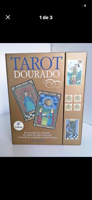 Tarot dourado como novo