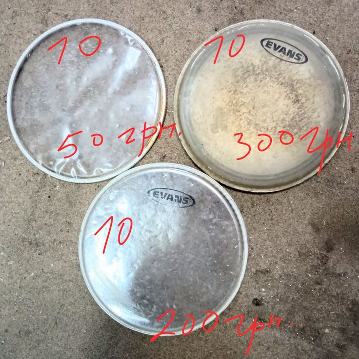 Пластики для барабанів різні