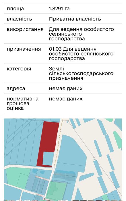 Ділянка під промисловість