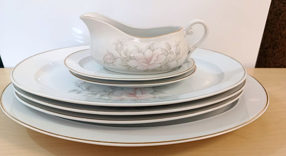 Conjunto de Servir Porcelana FPB Batalha (4 Travessas + 2 Pequenas + Molheira)