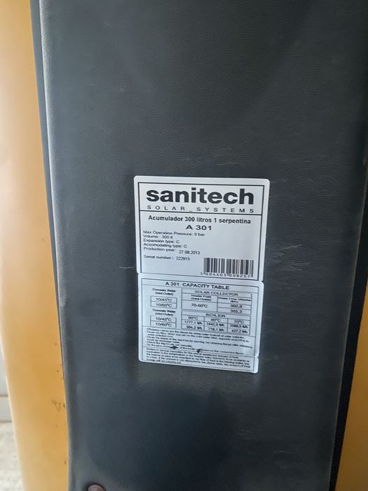 Termoacumulador para painéis solares fotovoltáticos