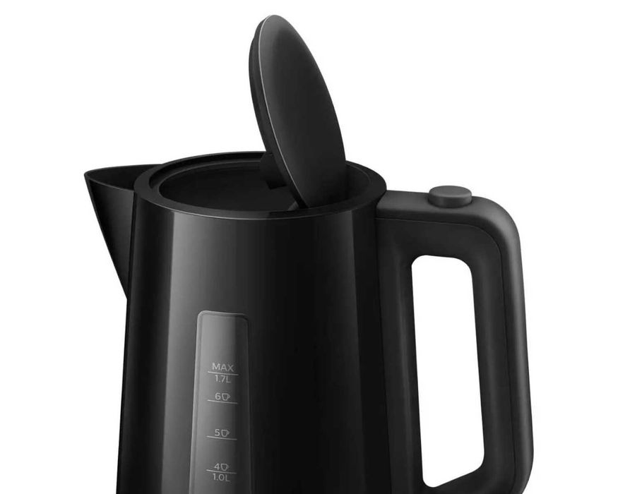 Czajnik Elektryczny 1.7L 2200W Czarny Z FILTRACJĄ Obrotową Podstawą