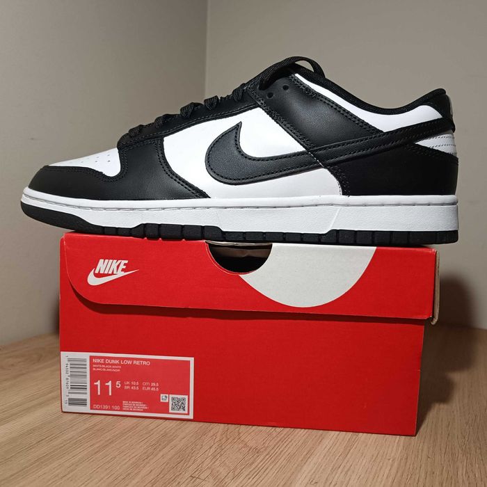 Nike Dunk Low Retro r. 45,5 (29,5 cm) White/Black-White