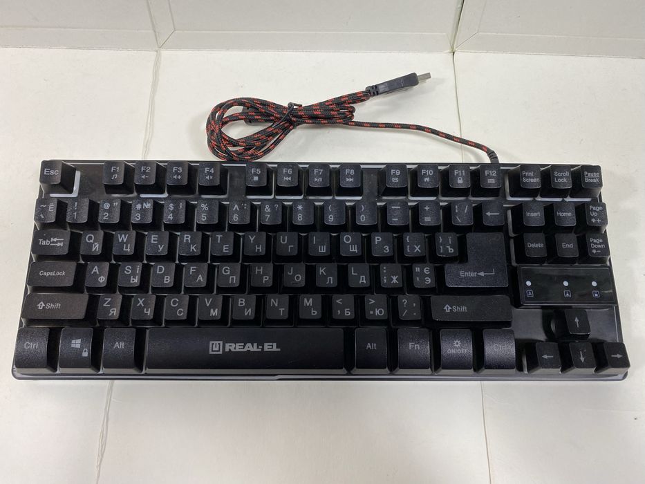 Клавіатура Real-El Gaming 8710 TKL Backlit USB