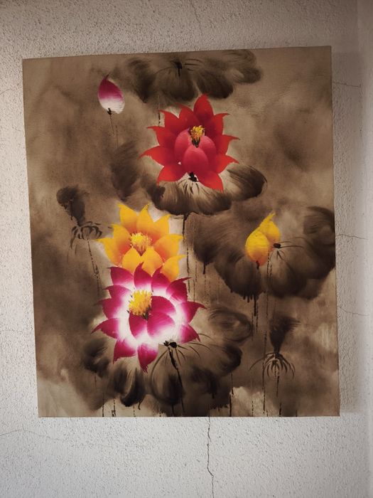 Quando decorativo pintado em tela