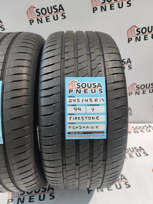 2 pneus semi novos 245-45R17 firestone - Oferta dos portes