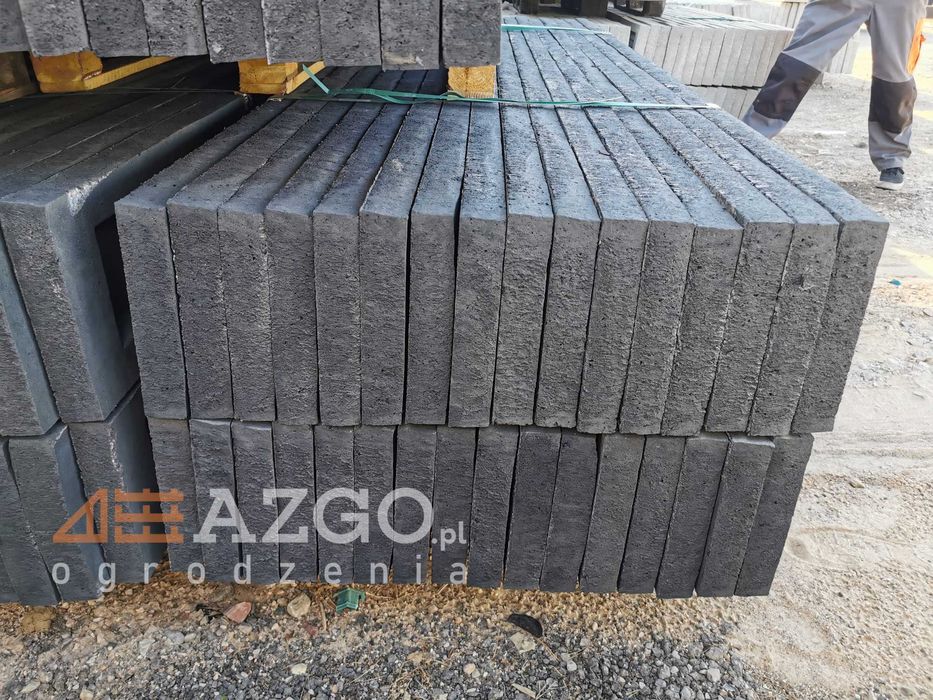 Podmurówka podwalina płyta betonowa krawężnik grafitowa do ogrodzenia