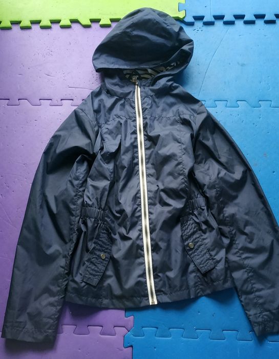 Kurtka wiatrówka szczupła jesienna 164 granatowa taliowana