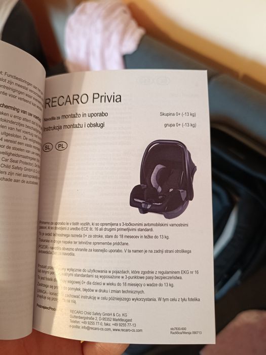 Nosidełka dla bliźniąt RECARO