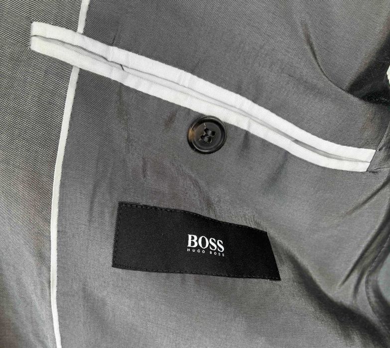 Szary garnitur HUGO BOSS wełna 100% GUABELLO Super 130's [Rozmiar 48]