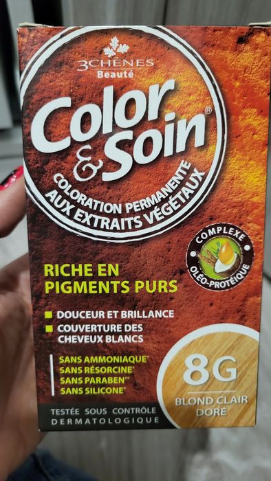 Trwała roślinna farba do włosów color&soin 8g złocisty piaskowy blond