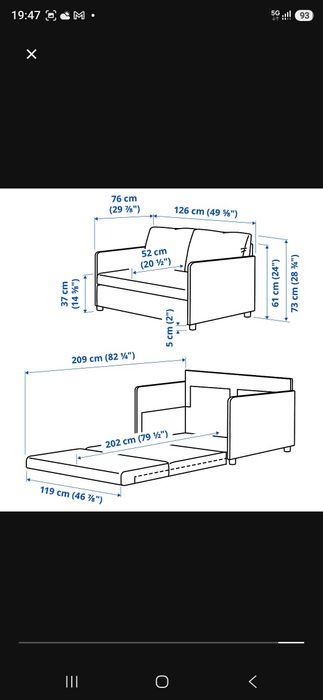 SOFA CAMA  NOVO *  Cinza capas extraíveis