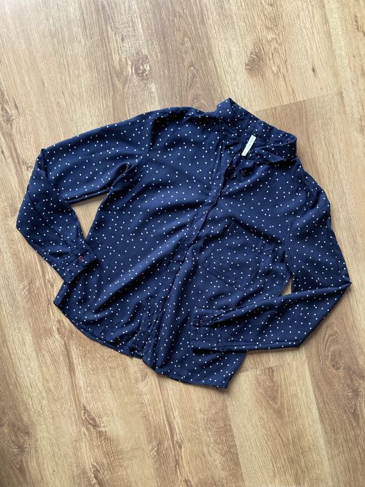 Granatowa koszula w kropki