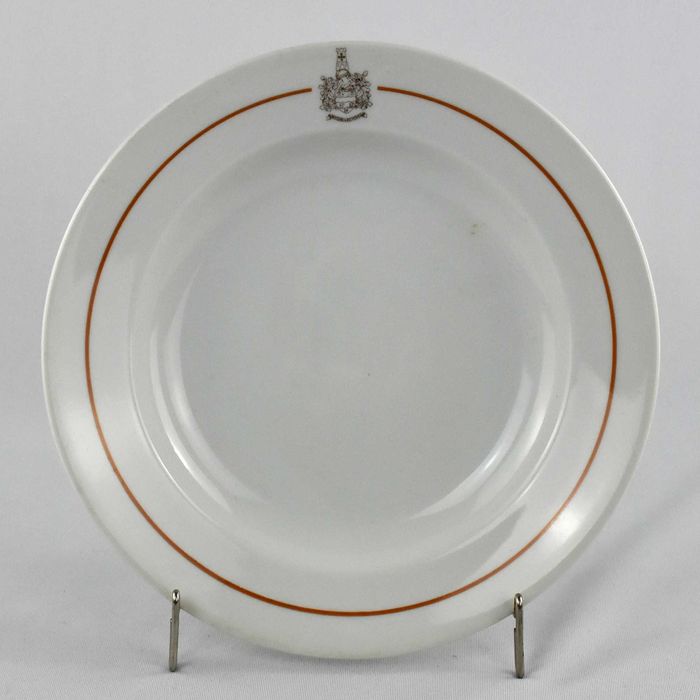 Prato fundo porcelana Artibus com publicidade “Sentinela do Vouga”