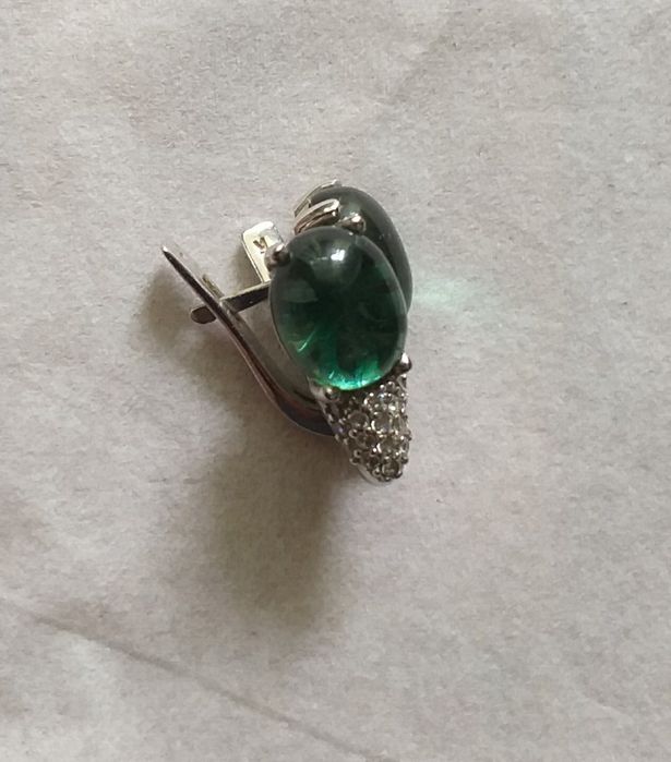 Срібні сережки,  родовані .