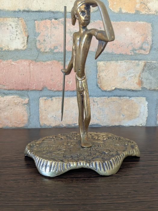Decoração artesanal bronze africana 1940