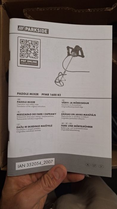 Mieszadło do farby i zaprawy. PFMR 1600 B2