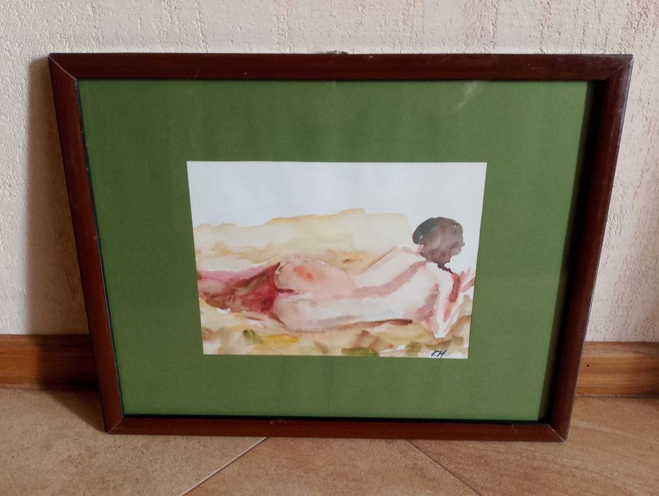 Akwarela ,akt kobiecy