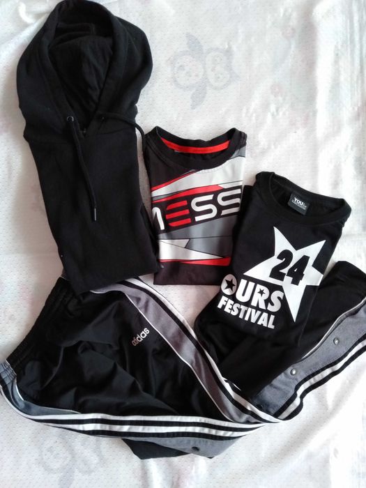 Zestaw spodnie ocieplane adidas+bluza+2x t-shirt