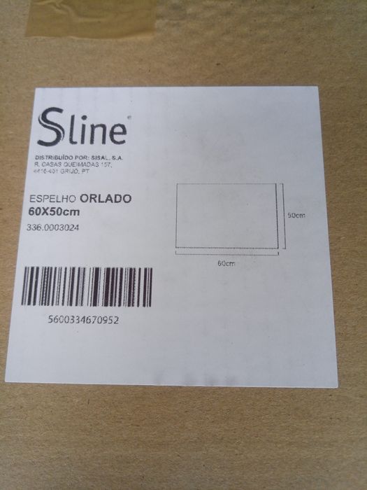 espelho orlado S.line novo caixa 60/50 cm