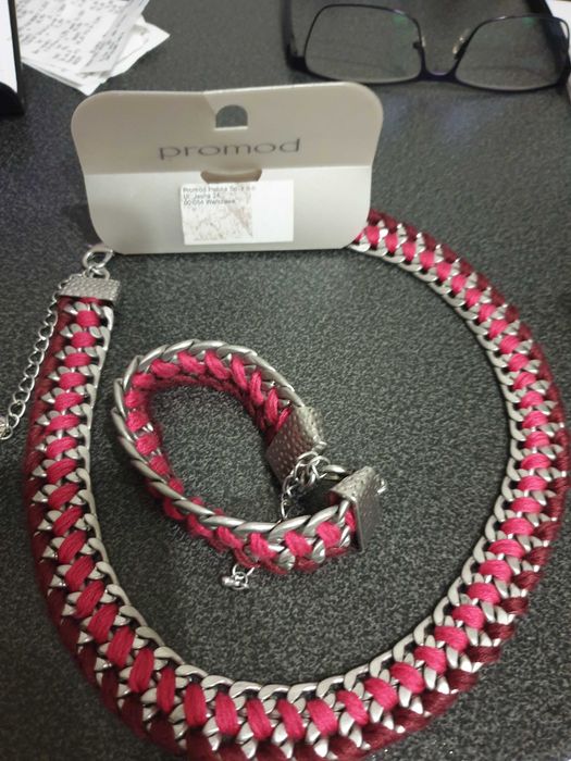 Biżuteria naszyjnik i bransoletka Promod
